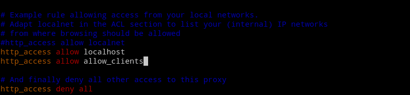 http_access in ubuntu squid proxy server