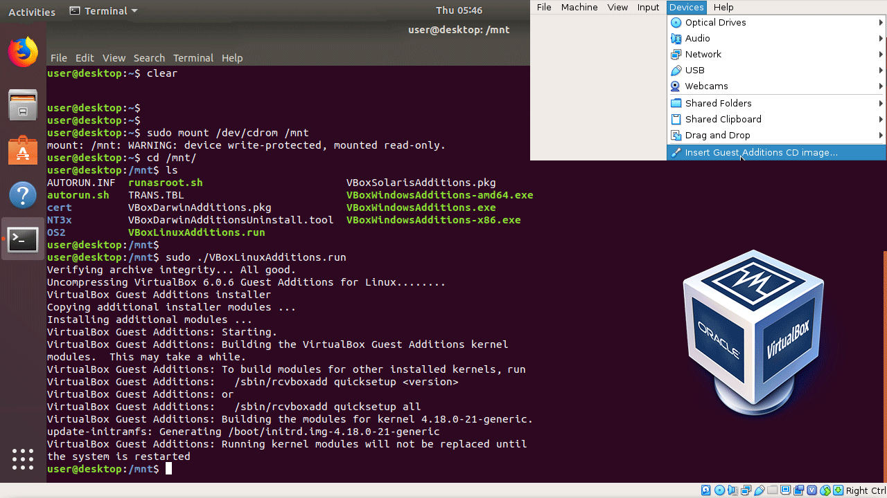 how to install guest additions virtualbox linux ubuntu