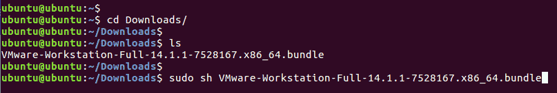 Run VMware Workstation .bundle file on Ubuntu