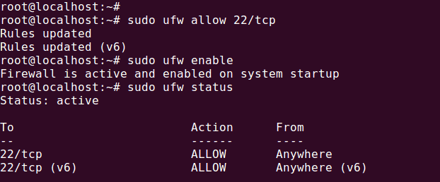 Ubuntu ufw открыть порт