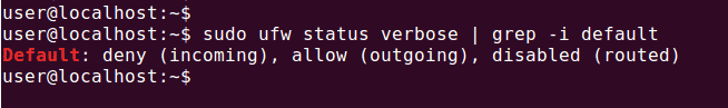 ubuntu firewall status default policy