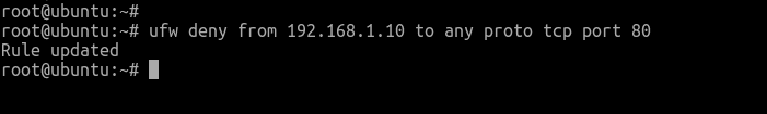 block IP Address in Ubuntu Firewall port 80