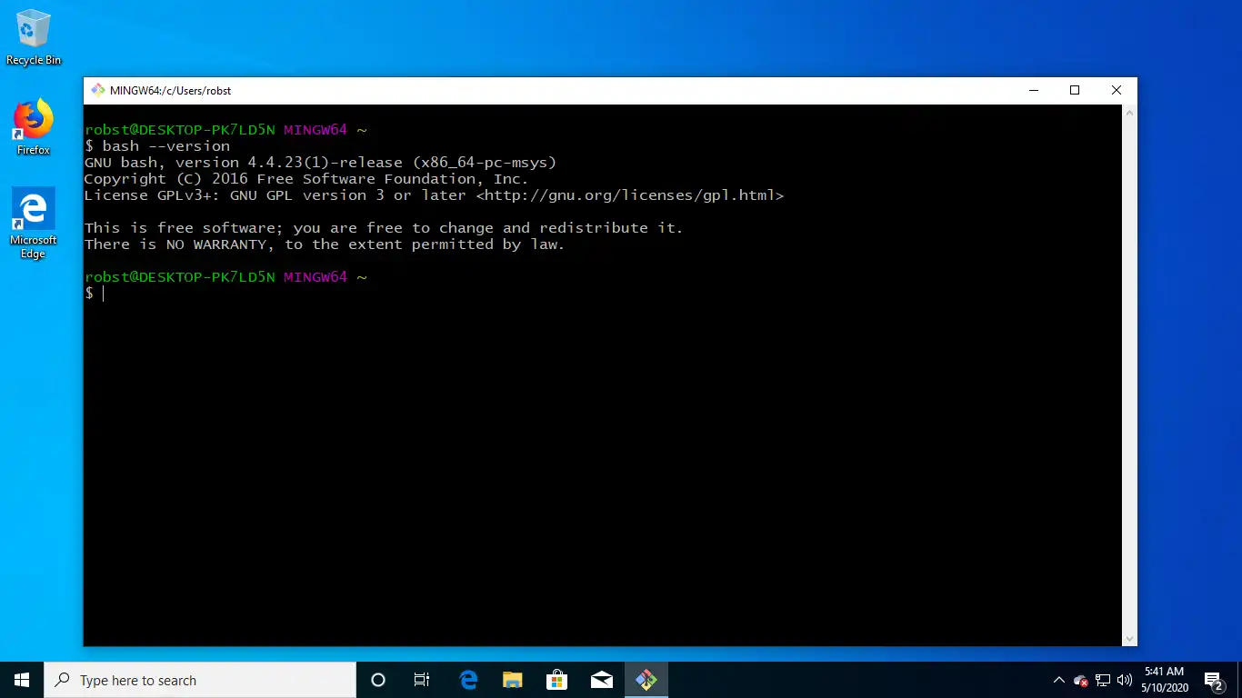 Two ways to Install Bash on Windows 10