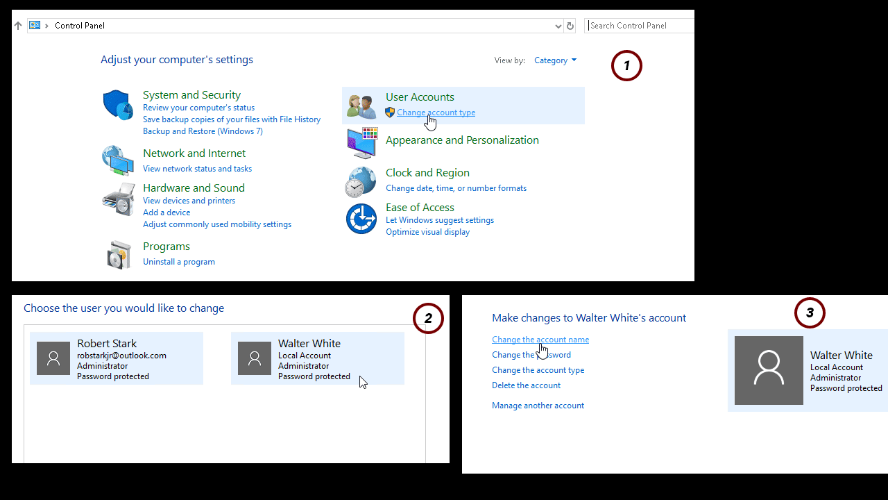 how do i change the name associated with my microsoft account