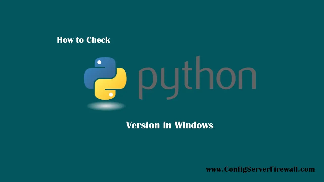 check python version windows