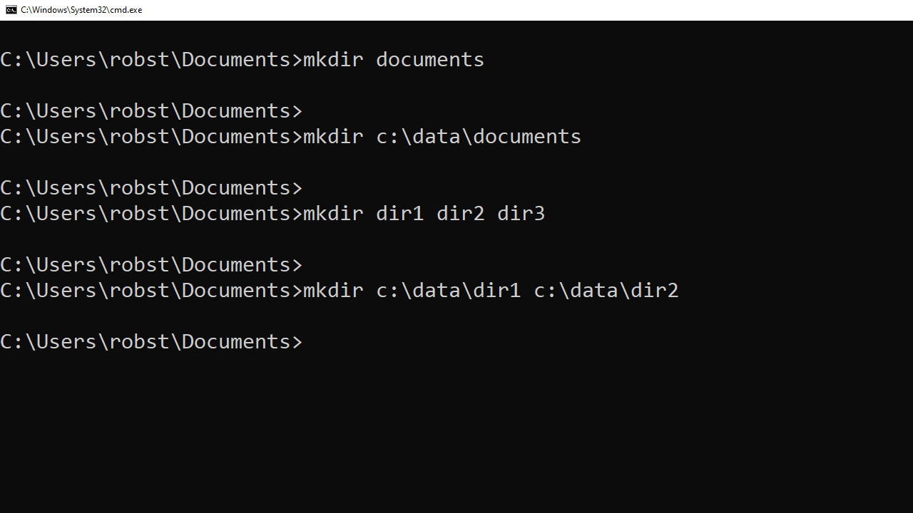 CMD Command To Create Folders in Windows