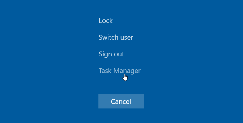 windows task manager shortcut