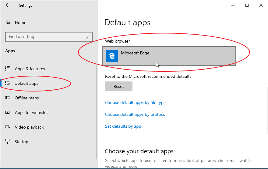 set chrome as default browser windows 10