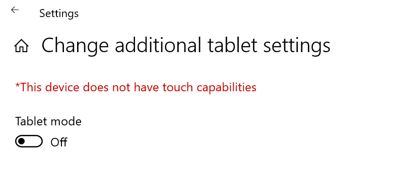 disable tablet mode