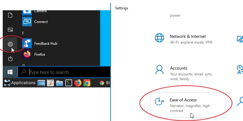 black and white windows 10