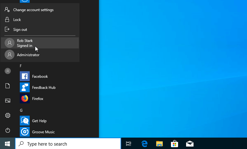 This is known as fast user switching in Windows 10. You will not be signed out of the original account and your programs continue to run.