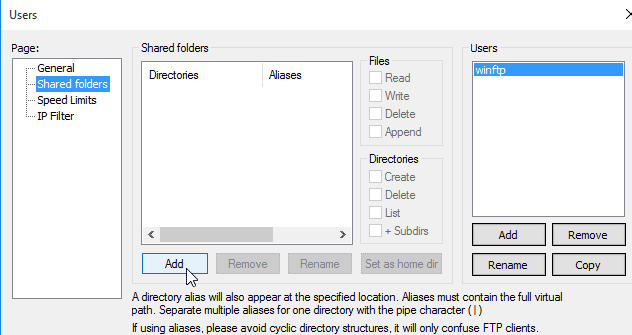 configure filezilla server