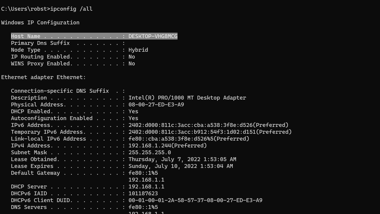 Ipconfig Hostname.webp