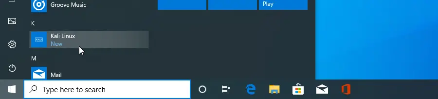 kali linux on windows 10