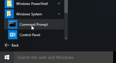 open administrative command prompt windows 10