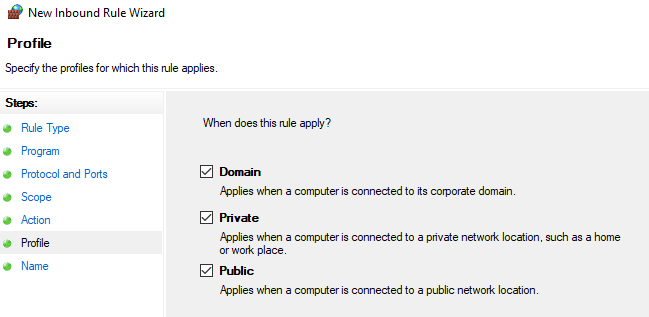 allow ping through windows firewall