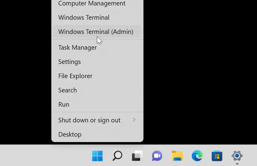 run PowerShell as administrator in Windows 11 