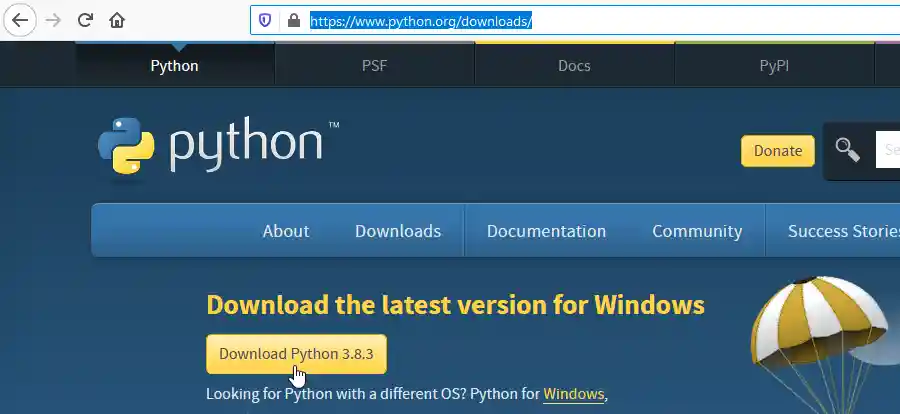 Download Python for Windows 10