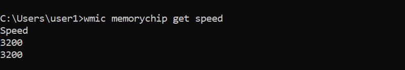 CMD Command to Check RAM Speed in Windows 10