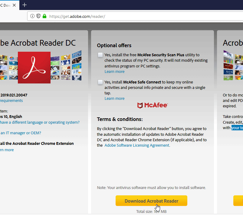 is adobe acrobat reader safe to download