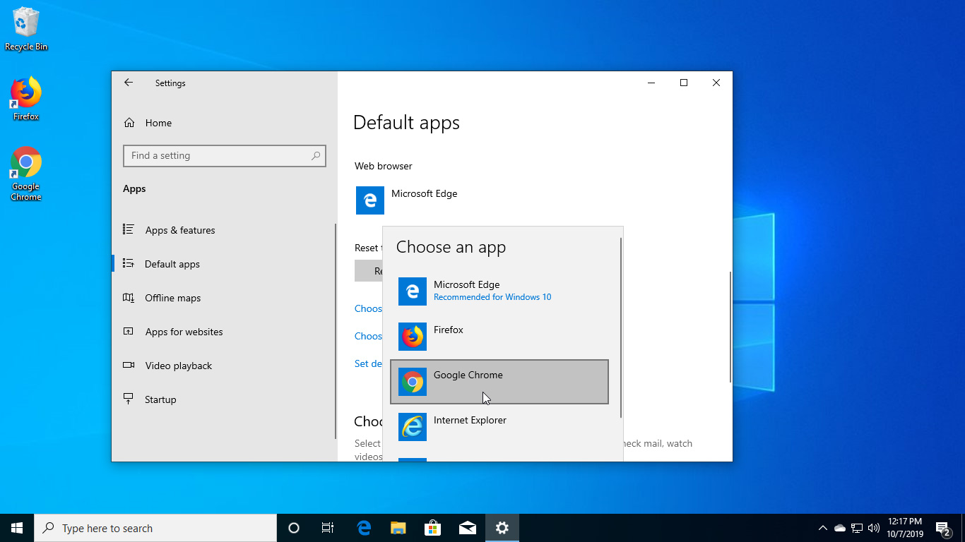 set google as default browser windows 11