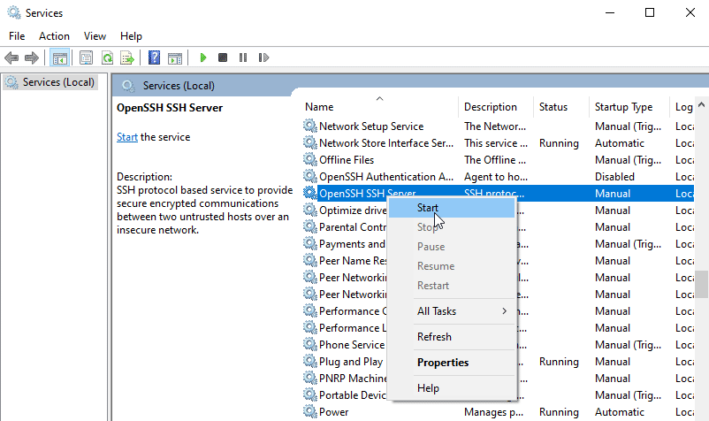 openssh for windows