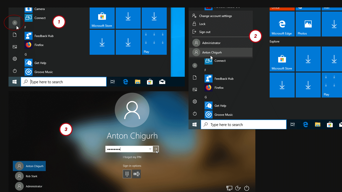 change the microsoft account associated with windows 10