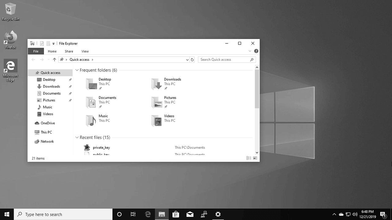 windows went black and white