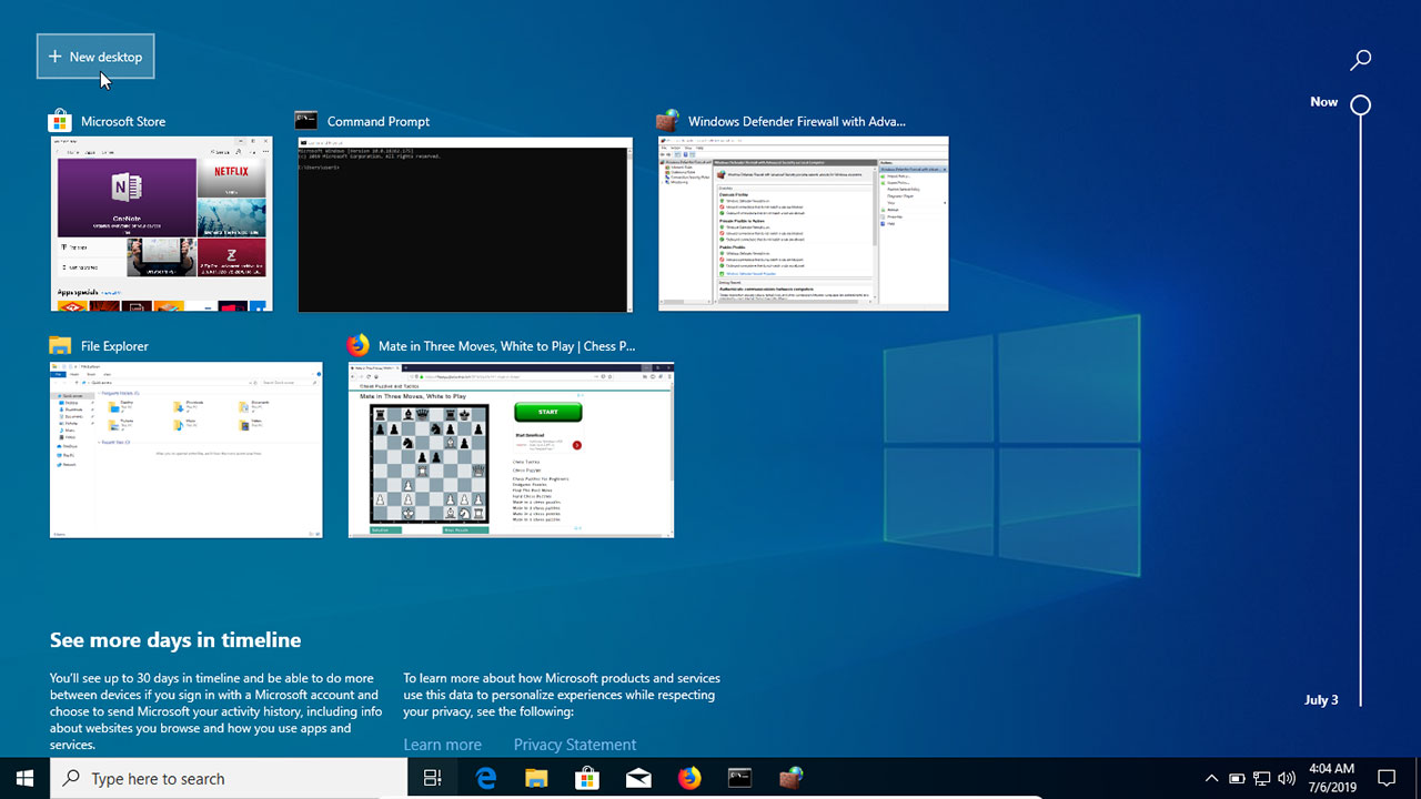 windows multiple desktops