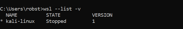 Update From WSL1 to WSL2