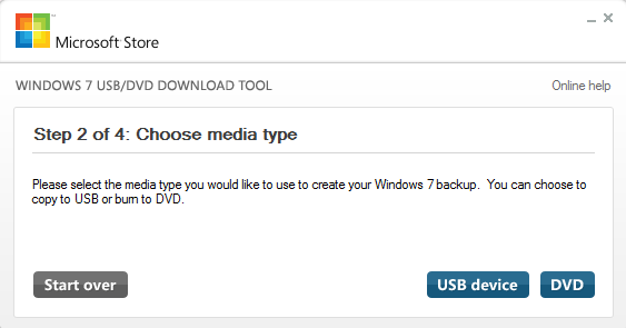 windows usb dvd download tool