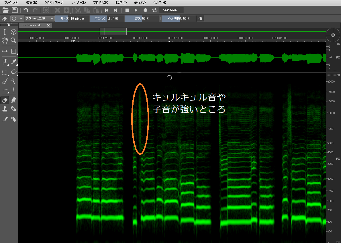 SpectraLayersでノイズ除去