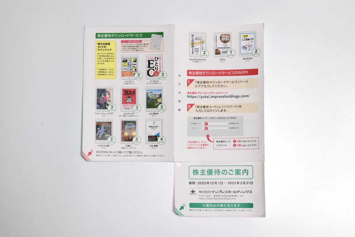 インプレスホールディングス 株主優待