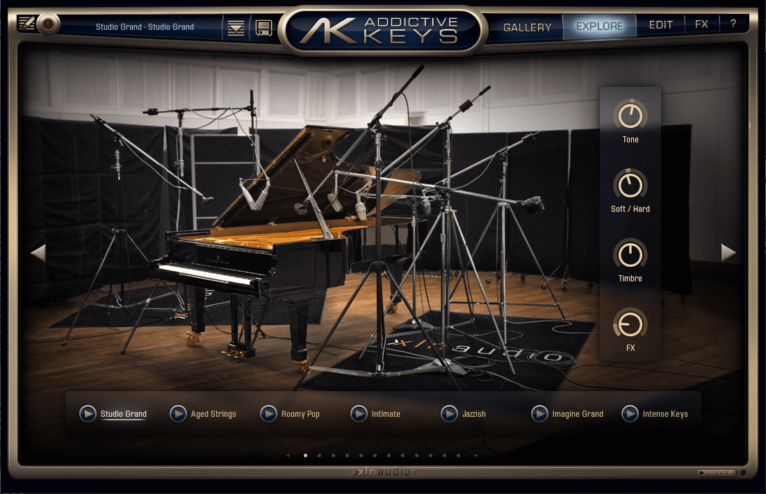 Addictive Keys EXPLORE画面
