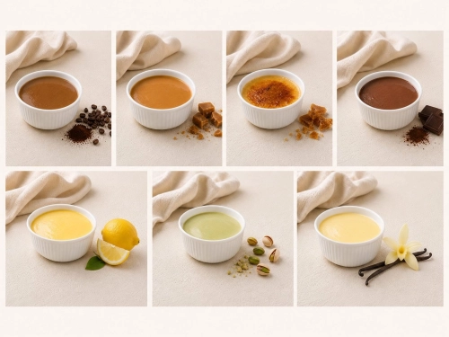 Assortement flan dessert