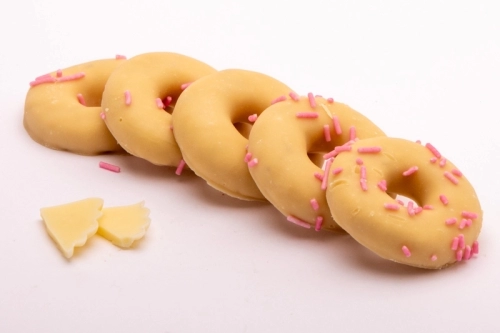 Witte chocolade rings met deco