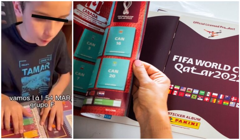 Pedro Maron hizo su propio álbum del Mundial de Qatar 2022. | Fotos: Cortesías