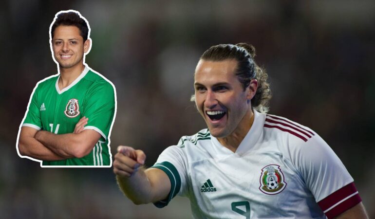Santi Giménez se inspiró en Chicharito. | Foto: MEXSPORT