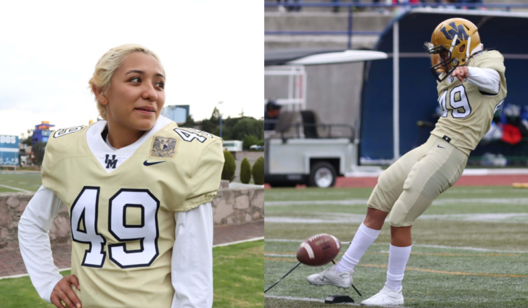 Andrea Martínez pasa a la historia como la primera mujer en jugar en la ONEFA. Fotos: Martín Montiel