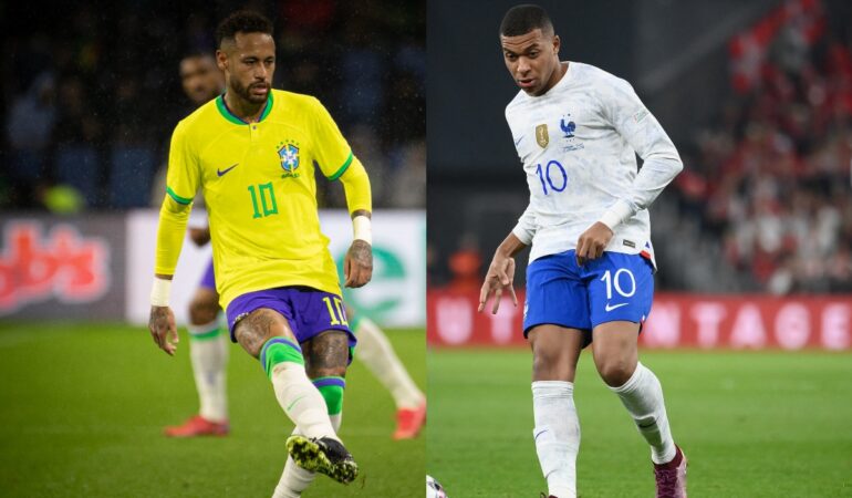 Neymar y Kylian Mbappé podrían luchar por el título en Qatar 2022 / Foto: AFP