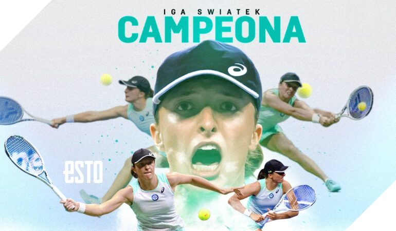 Iga levantó su tercer Grand Slam, segundo de 2022. Arte: Noé lópez