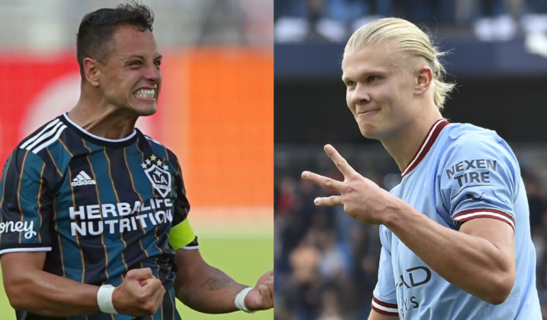 Chicharito y Haaland son historicos en la Premier League | Foto: Especial