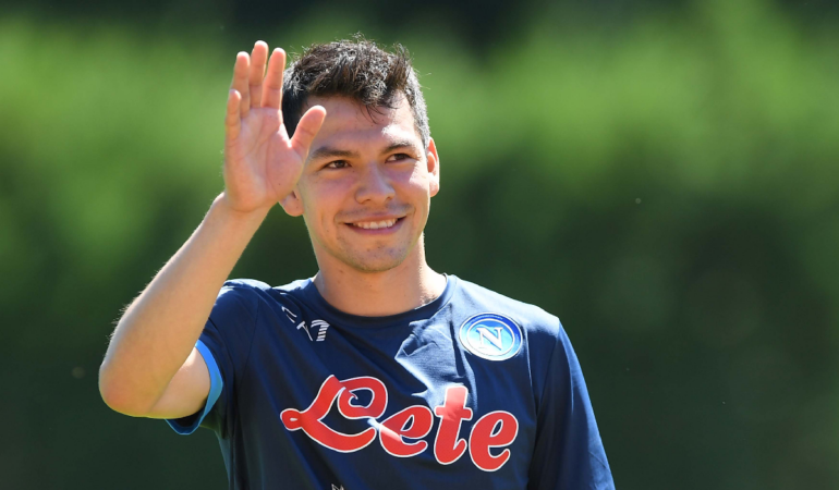 Hirving Lozano actualmente juega con el Napoli. Foto_ @sscnapoli