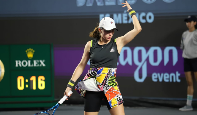 La mexicana Fernanda Contreras cayo en primera ronda del WAT 1000 Guadalajara _ Foto_ David Tamayo