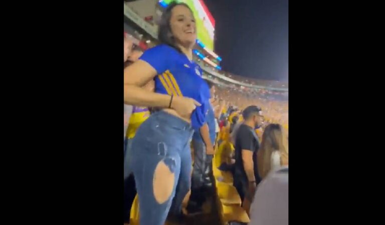 Modelo de OnlyFans fue vetada del estadio de los Tigres por su festejo de gol ESTO en línea