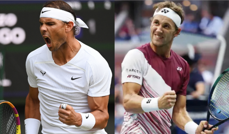 Rafa Nadal y Casper Ruud están listos para su duelo en la CDMX | Foto: Especial