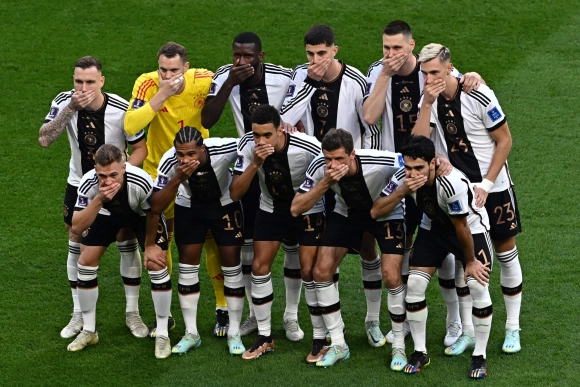 Alemania mostró su descontento con la FIFA. | Foto: AFP