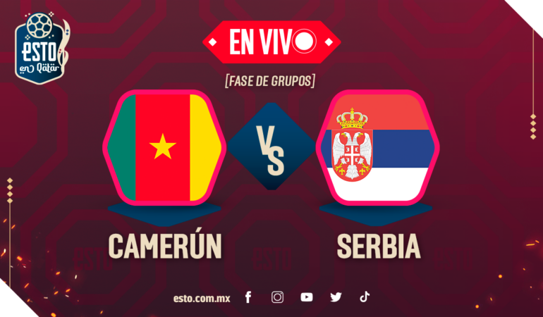 Camerún vs Serbia. Arte: Esto en Línea