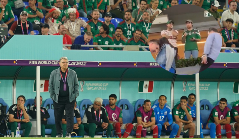 Checo Perez estuvo en el debut de mexico ante polonia en Qatar 2022 | FOTO: Erik Estrella | Enviado