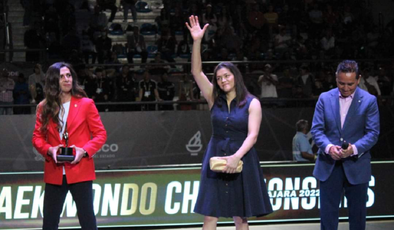 María Espinoza se despide del taekwondo. Foto:Cortesia FMTKD